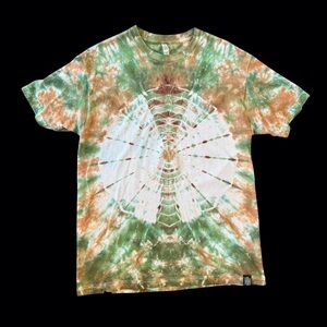 Hause of Hendo Hand Dyed Green and Brown Tie-Dye Short Sleeve Tee